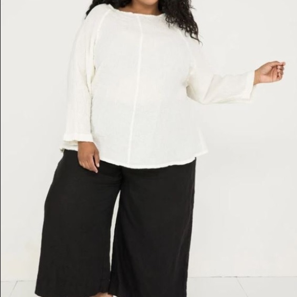 Elizabeth Suzann Artist Smock in Ivory Linen